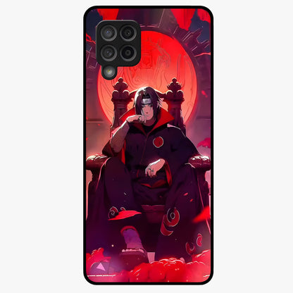Blood Moon Sovereign Glass Case showing flat back view with mystical blood moon artwork and glossy glass finish.