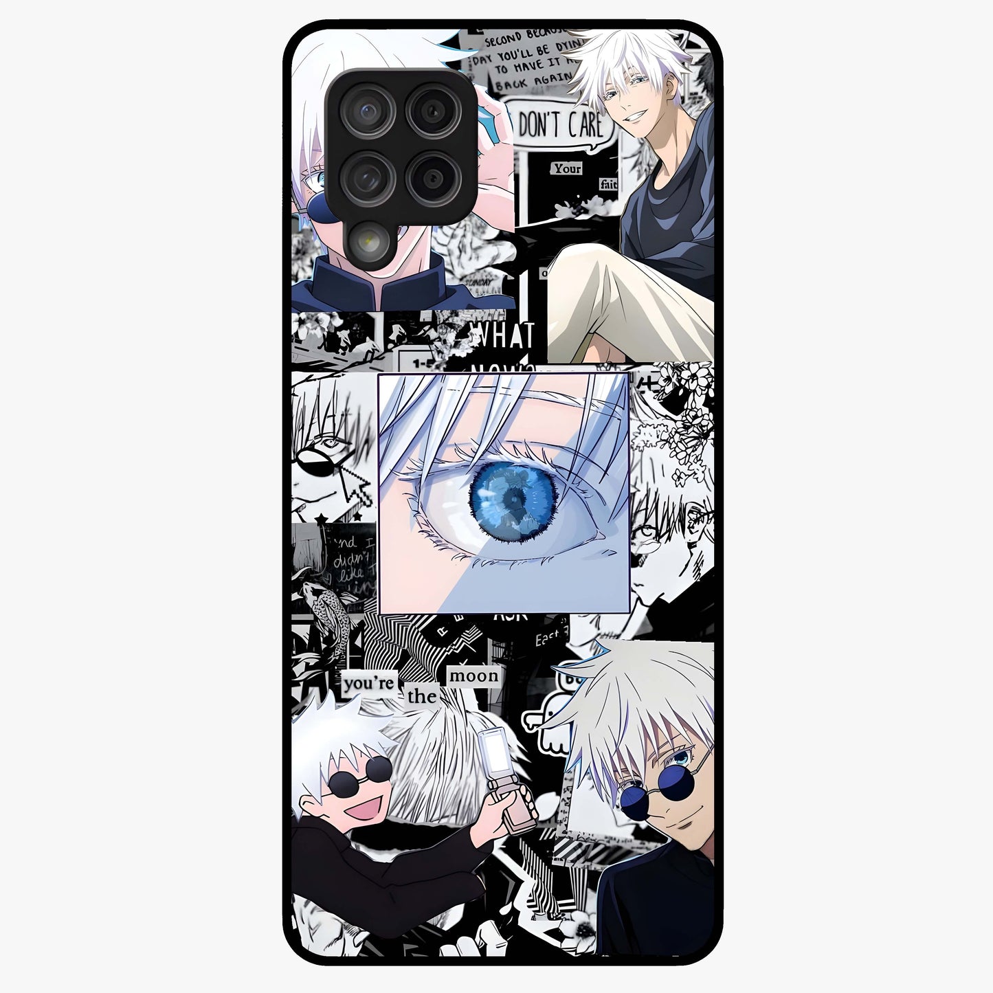 Infinity Sorcerer Chaos Glass Case showing flat back view with mystical sorcerer themed artwork and glossy glass finish.