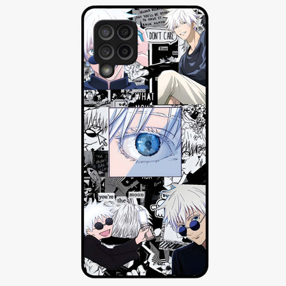 Infinity Sorcerer Chaos Glass Case showing flat back view with mystical sorcerer themed artwork and glossy glass finish.