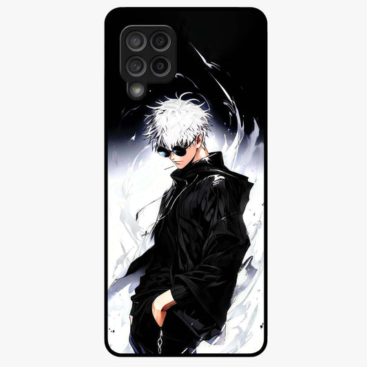 Limitless Shadow King Glass Case showing flat back view with powerful shadow warrior artwork and glossy glass finish.