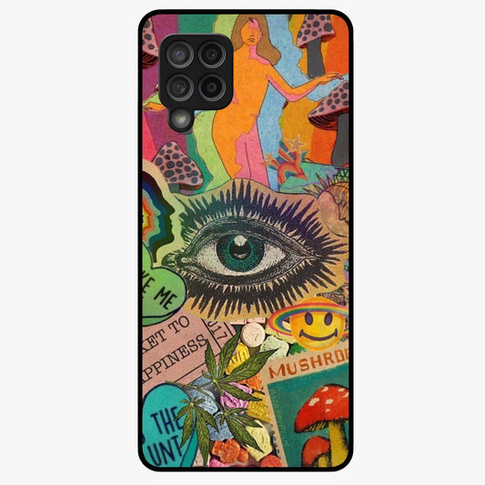 Mystic Eye Wonderland Glass Case showing flat back view with mystical eye themed artwork and glossy glass finish.