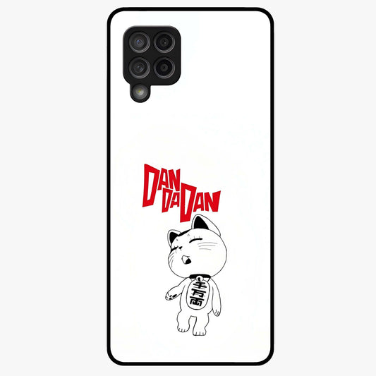 Playful Spirit Charm Glass Case showing flat back view with cheerful charm themed artwork and glossy glass finish.