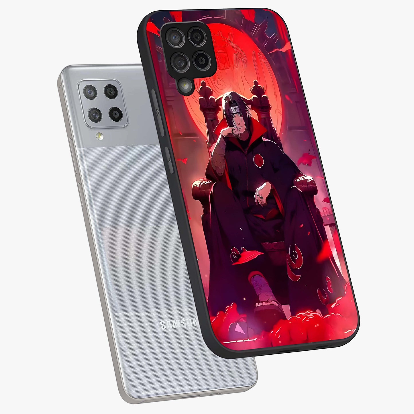 Blood Moon Sovereign Glass Case displayed in angled mockup highlighting dark celestial moon design and dramatic theme.