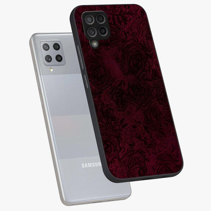 Crimson Fade Flow Glass Case displayed in angled mockup highlighting smooth gradient design with modern aesthetic style.