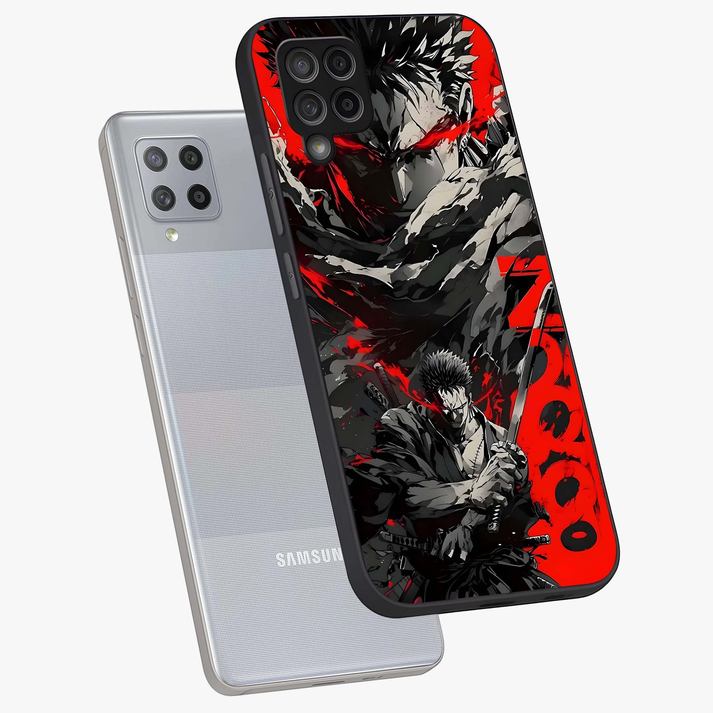 Demon Sword Resolve Glass Case displayed in angled mockup highlighting powerful demon sword illustration with dark fantasy aesthetic.