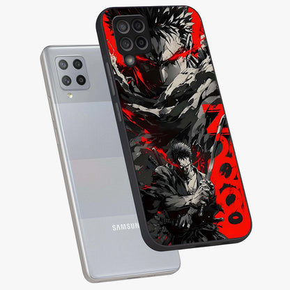 Demon Sword Resolve Glass Case displayed in angled mockup highlighting powerful demon sword illustration with dark fantasy aesthetic.