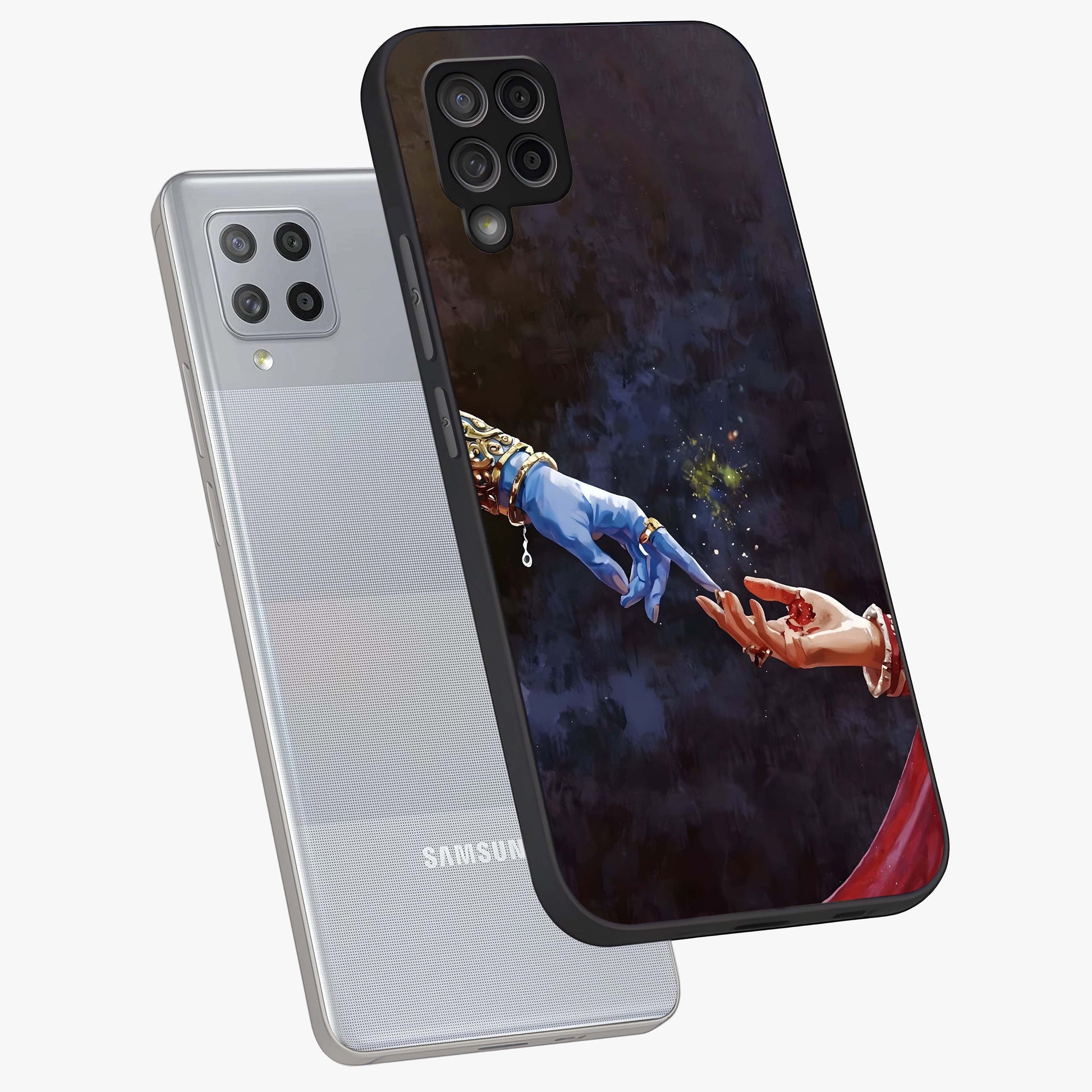 Divine Touch Eternal Glass Case displayed in angled mockup highlighting elegant divine inspired design with calm aesthetic style.