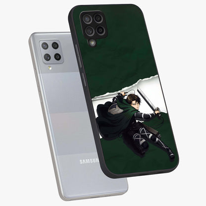 Emerald War Vanguard Glass Case displayed in angled mockup highlighting intense battle inspired design with emerald tone aesthetic.