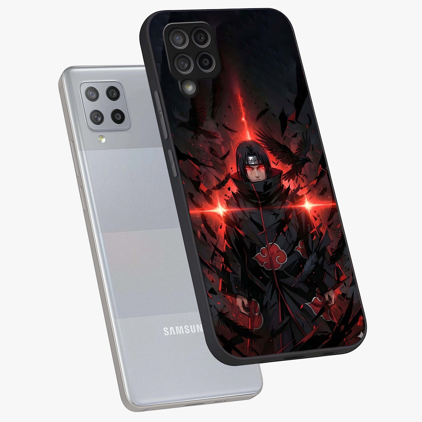 Focused Blade Discipline Glass Case displayed in angled mockup highlighting clean minimal text artwork with modern aesthetic style.