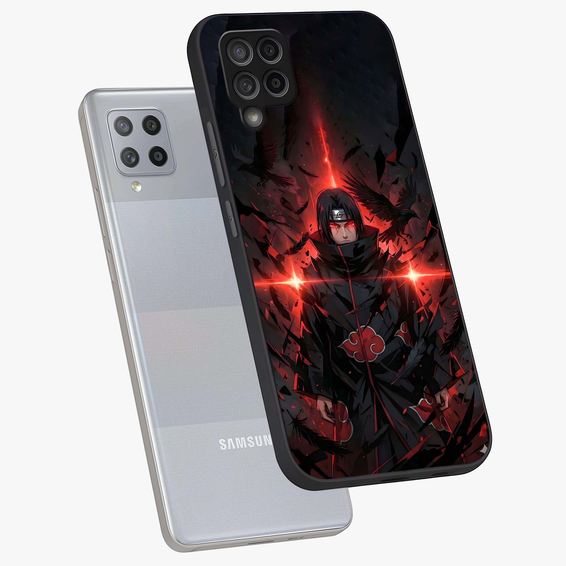 Focused Blade Discipline Glass Case displayed in angled mockup highlighting clean minimal text artwork with modern aesthetic style.