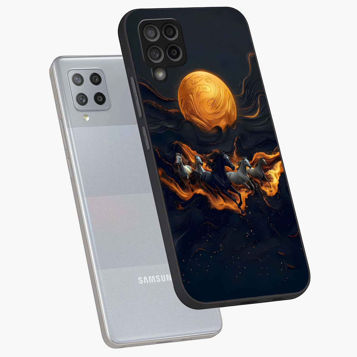 Golden Royal Heritage Glass Case displayed in angled mockup highlighting luxurious heritage design with golden aesthetic style.