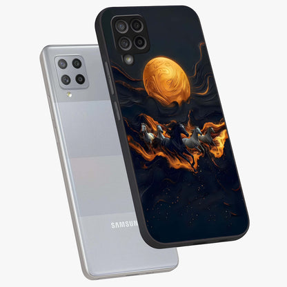 Golden Royal Heritage Glass Case displayed in angled mockup highlighting luxurious heritage design with golden aesthetic style.
