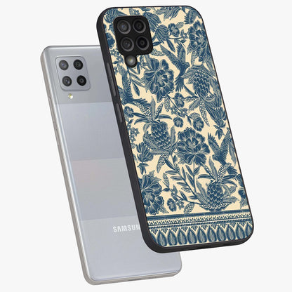 Heirloom Wild Bloom Glass Case displayed in angled mockup highlighting botanical bloom design with classic aesthetic style.