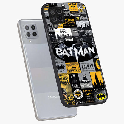Knight Gotham Rise Glass Case displayed in angled mockup highlighting powerful knight silhouette design with dramatic aesthetic.
