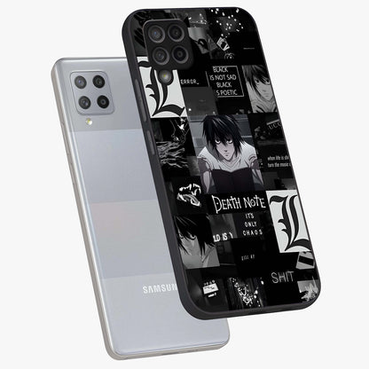 Midnight Chaos Mind Glass Case displayed in angled mockup highlighting chaotic artistic design with dramatic midnight aesthetic.