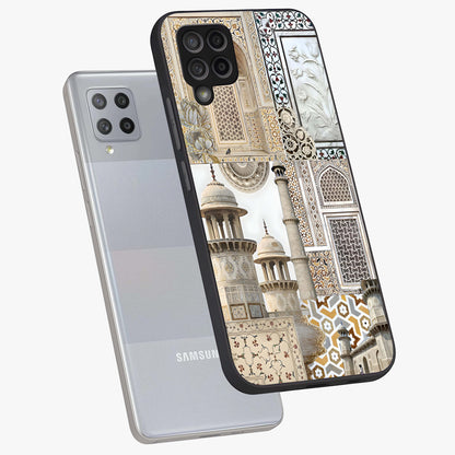 Mughal Marble Legacy Glass Case displayed in angled mockup highlighting elegant heritage marble artwork with royal aesthetic.