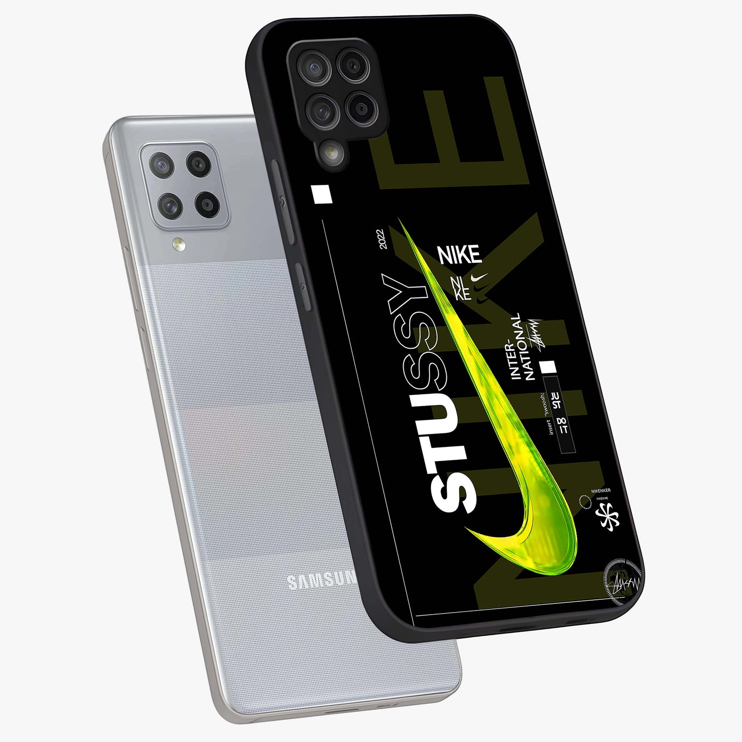 Neon Street Edition Glass Case displayed in angled mockup highlighting vibrant urban design with bold street aesthetic.