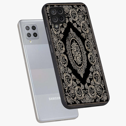 Noir Bloom Elegance Glass Case displayed in angled mockup highlighting refined flower design with stylish noir aesthetic.