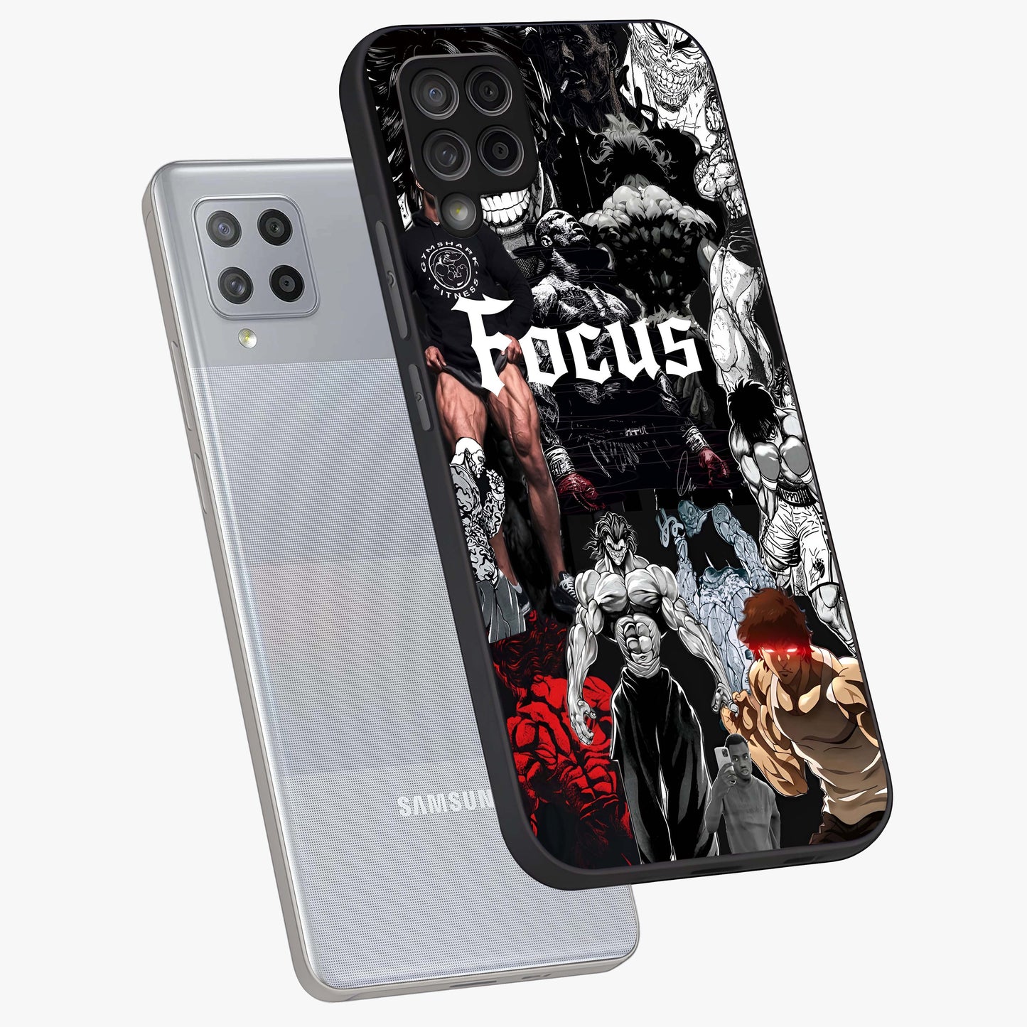 Relentless Power Focus Glass Case displayed in angled mockup highlighting bold statement design with modern aesthetic style.