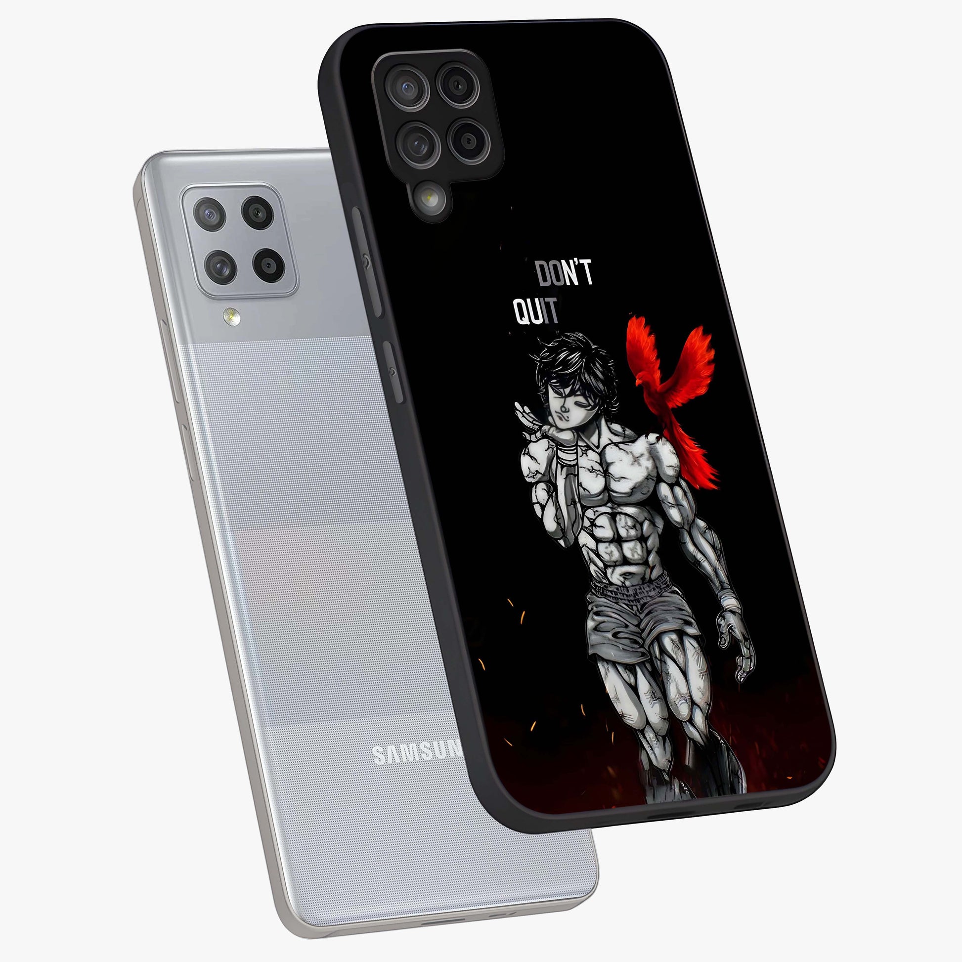 Rise Beyond Limits Glass Case displayed in angled mockup highlighting inspiring message design with modern aesthetic style.