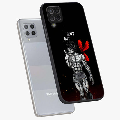 Rise Beyond Limits Glass Case displayed in angled mockup highlighting inspiring message design with modern aesthetic style.