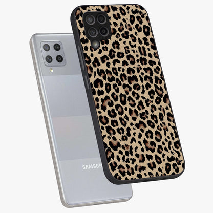 Savage Chic Pattern Glass Case displayed in angled mockup highlighting bold fashion inspired design with chic aesthetic.