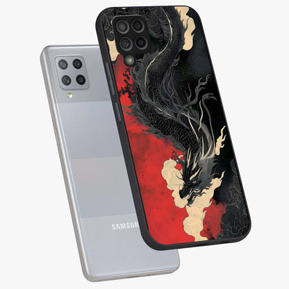 Shadow Dragon Fury Glass Case displayed in angled mockup highlighting powerful dragon illustration with dark fantasy aesthetic.
