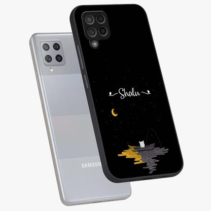 Silent Night Row Glass Case displayed in angled mockup highlighting peaceful evening design with dreamy night aesthetic.