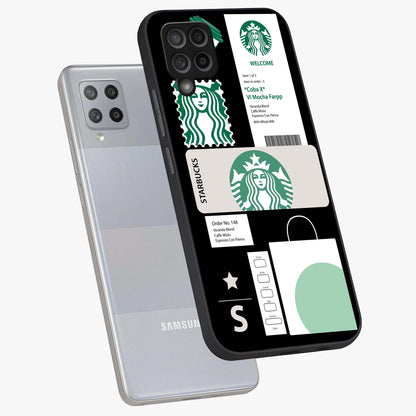 Starbucks Mocha Glass Case displayed in angled mockup highlighting stylish mocha themed design with cozy café aesthetic.