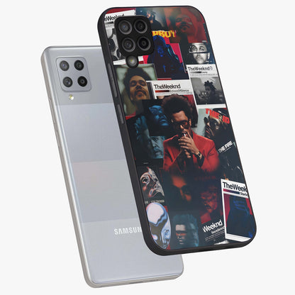 The Weeknd Glass Case displayed in angled mockup highlighting stylish pop culture inspired design with modern aesthetic.