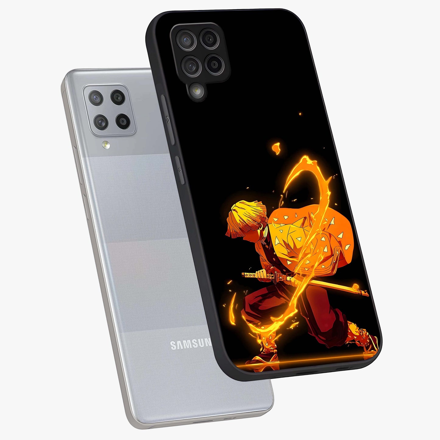 Thunder Flame Execution Glass Case displayed in angled mockup highlighting dramatic fire themed design with intense fantasy aesthetic.