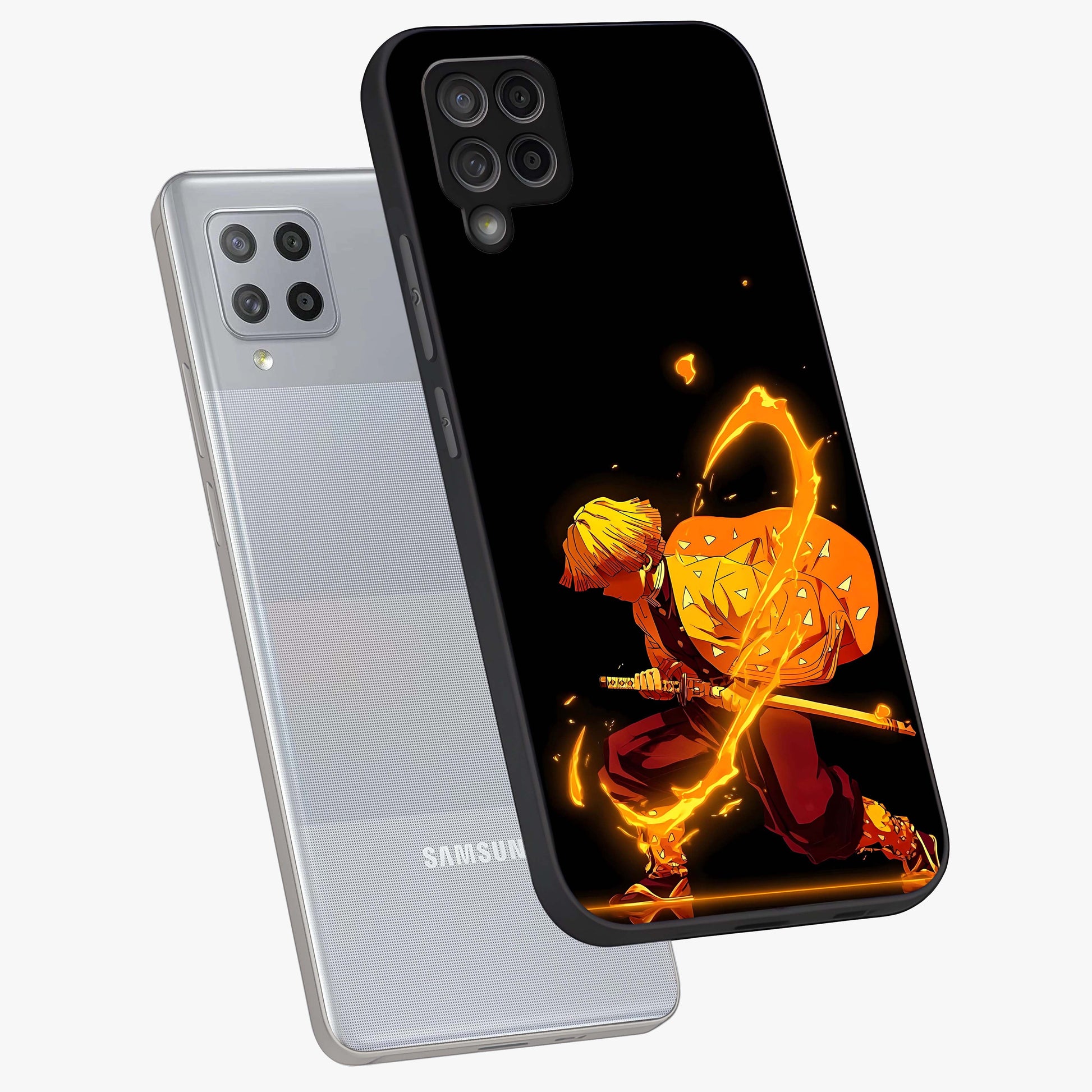 Thunder Flame Execution Glass Case displayed in angled mockup highlighting dramatic fire themed design with intense fantasy aesthetic.