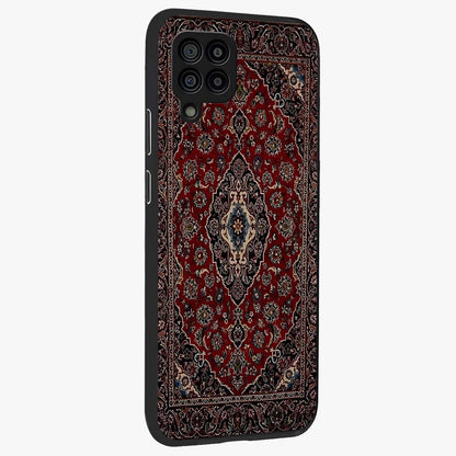Heritage Carpet Royale Glass Case upright view showcasing detailed ornamental artwork with luxurious traditional theme.
