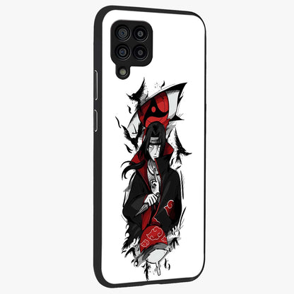 Itachi Limited Edition Naruto Anime Glass Case upright view showcasing intense anime artwork with powerful character theme.