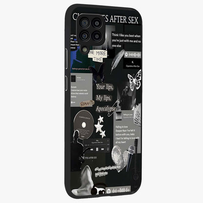 Midnight Love Echo Glass Case upright view showcasing expressive romantic artwork with dreamy midnight theme.