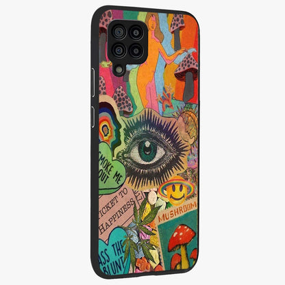 Mystic Eye Wonderland Glass Case upright view showcasing symbolic eye artwork with mysterious fantasy theme.