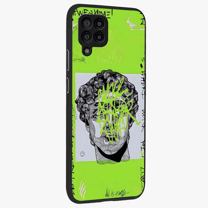 Neo Graffiti Rebellion Glass Case upright view showcasing colorful graffiti artwork with bold modern street style.