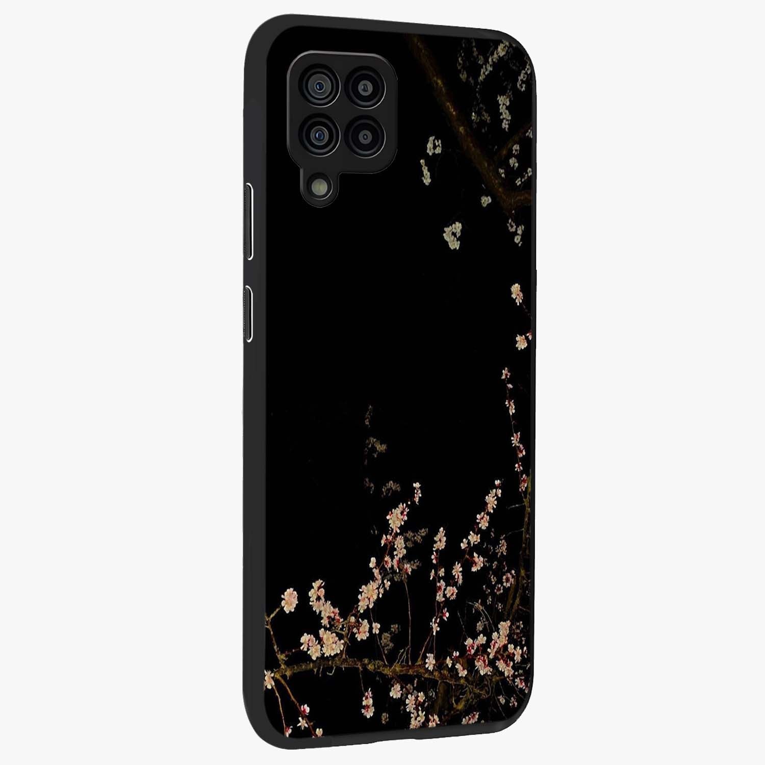 Petal Moon Light With Custom Name Glass Case upright view showcasing elegant floral moon artwork with personalized aesthetic.