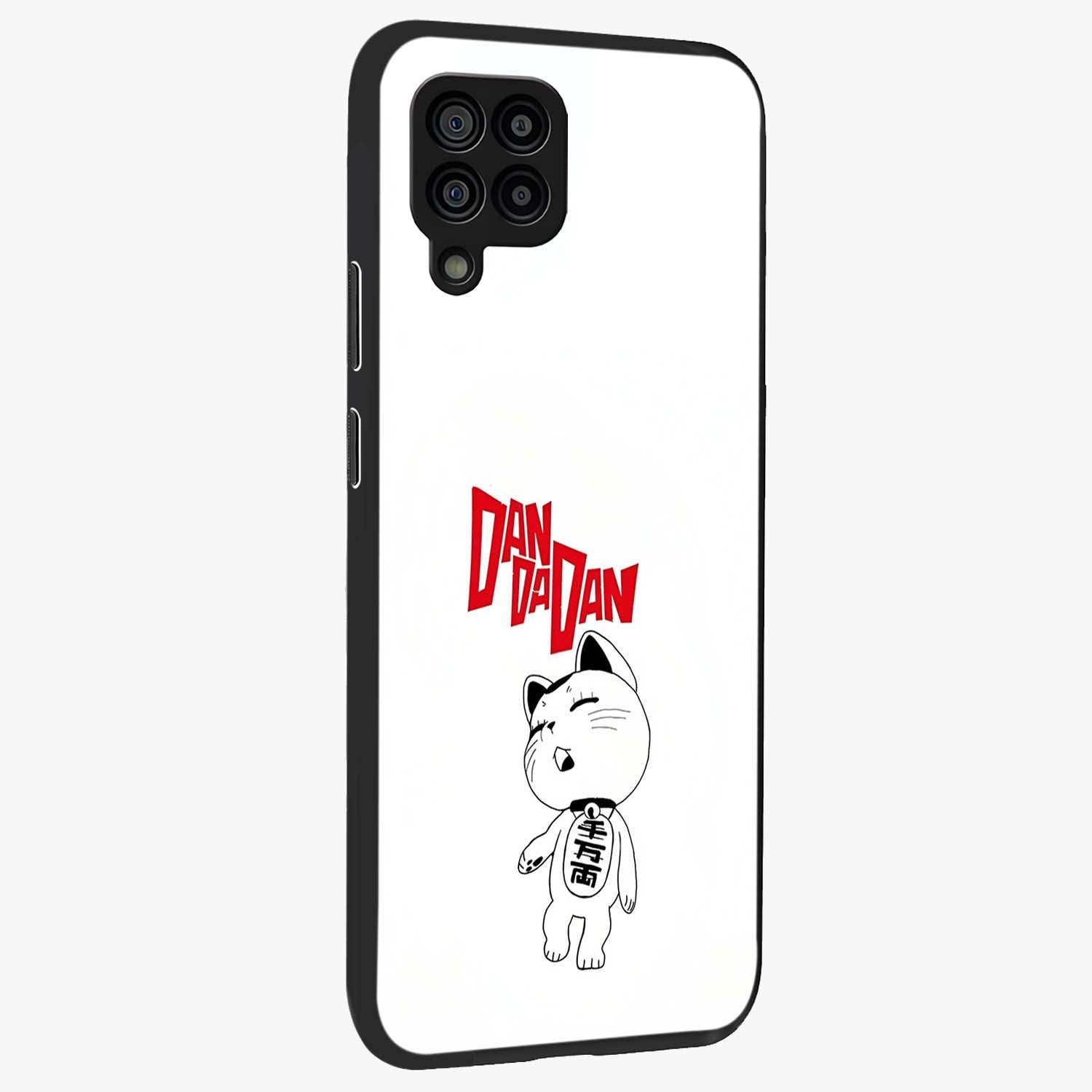 Playful Spirit Charm Glass Case upright view showcasing vibrant charm artwork with fun artistic theme.