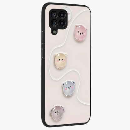 Puffy Face Parade Glass Case upright view showcasing adorable character artwork with cheerful animated theme.