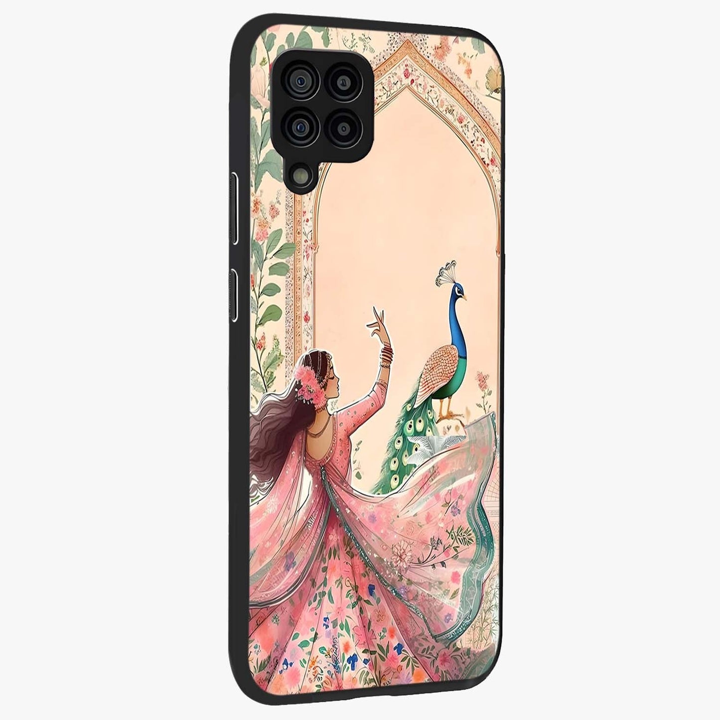 Royal Grace Muse Glass Case upright view showcasing stylish artistic artwork with sophisticated royal theme.