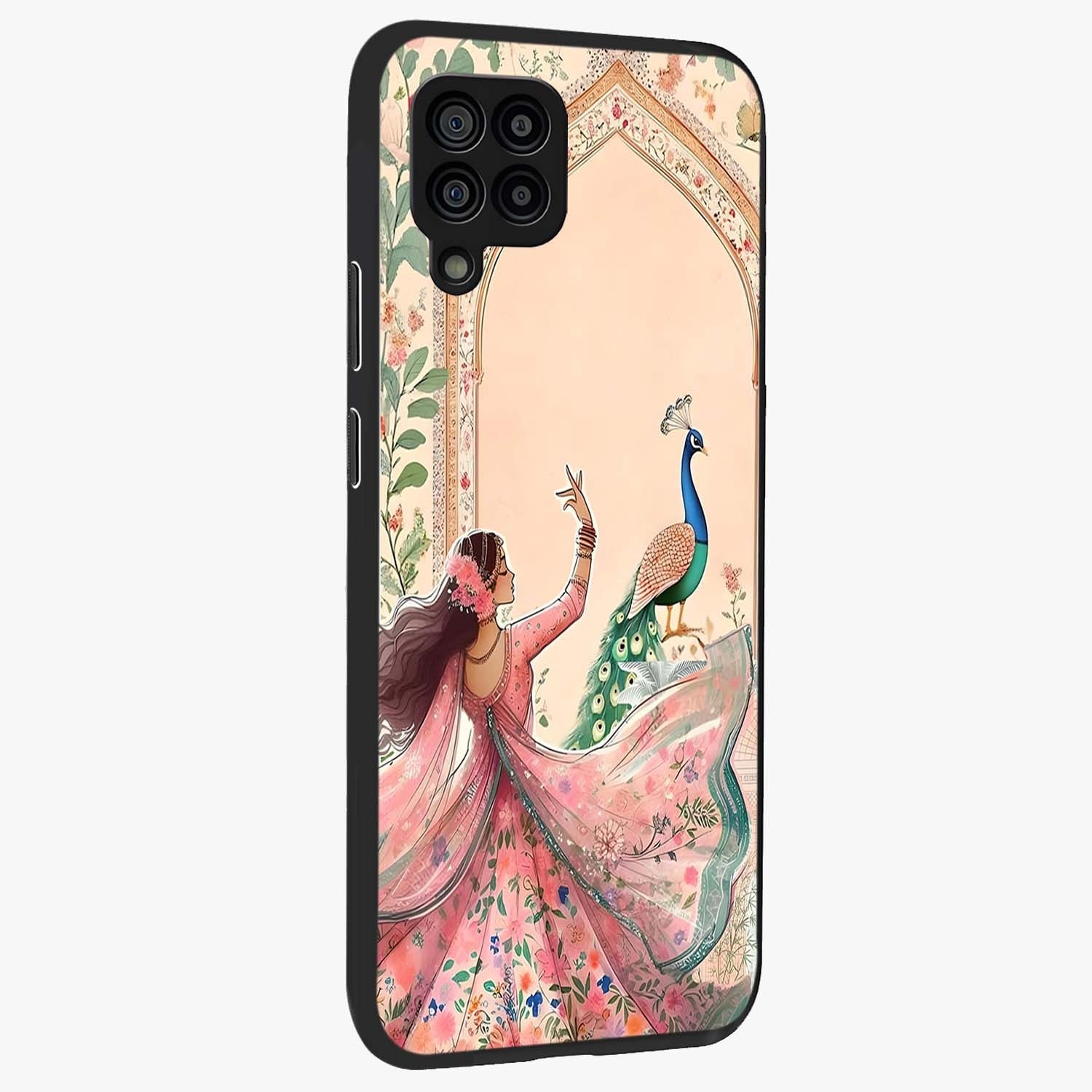 Royal Grace Muse Glass Case upright view showcasing stylish artistic artwork with sophisticated royal theme.