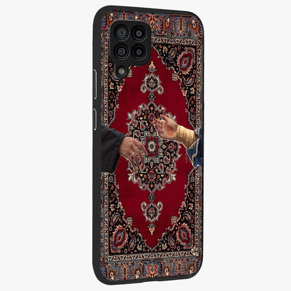 Royal Touch Reach Glass Case upright view showcasing stylish royal inspired artwork with graceful theme.