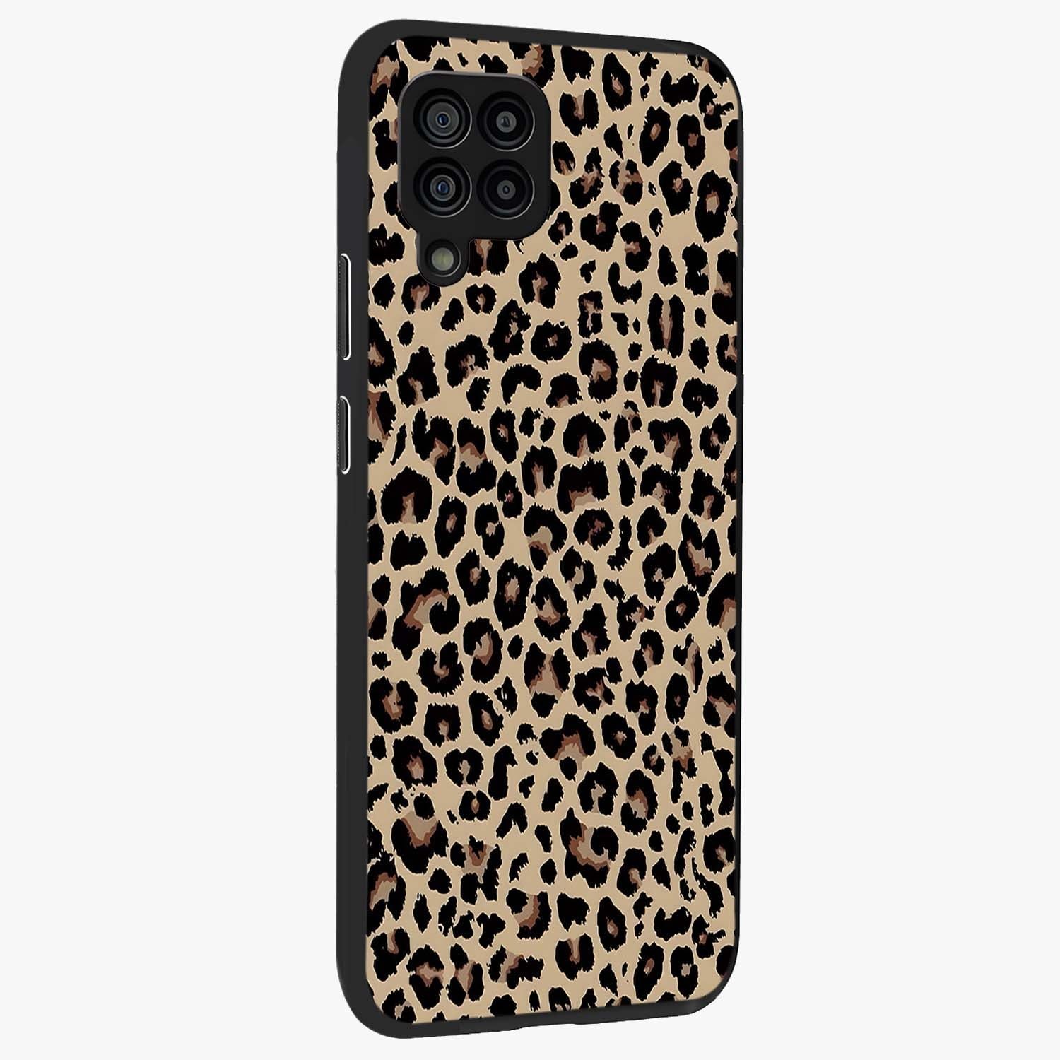 Savage Chic Pattern Glass Case upright view showcasing trendy decorative artwork with edgy fashion theme.