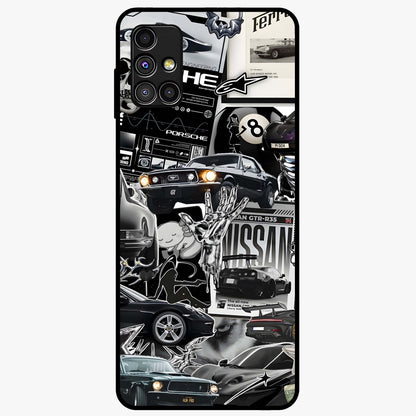 Aesthetic Dark Love Glass Case showing flat back view with dark romantic artwork and glossy glass finish.