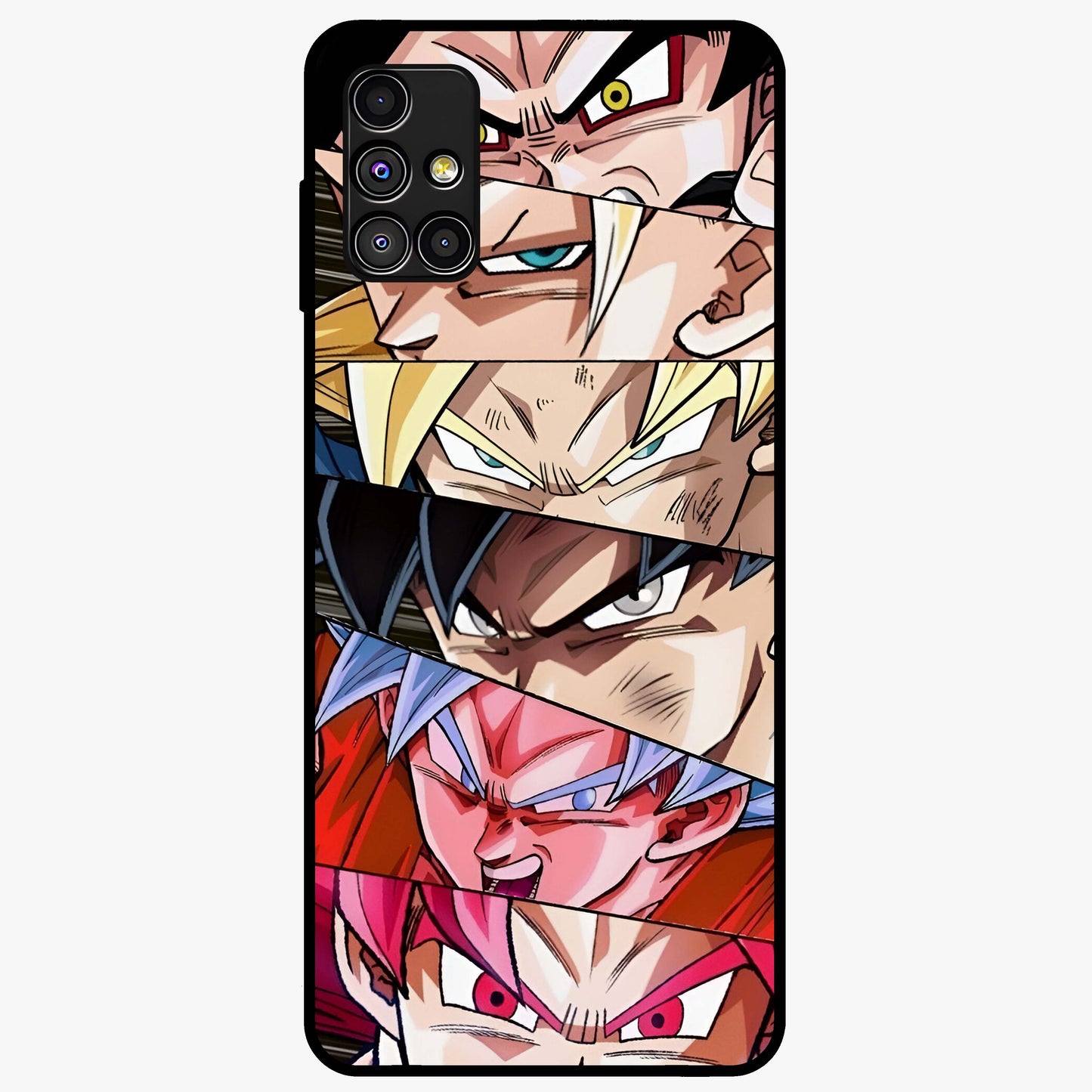 Anime Character Glass Case showing flat back view with vibrant anime artwork and glossy glass finish.