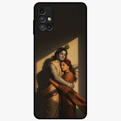 Divine Eternal Love Glass Case showing flat back view with spiritual love themed artwork and glossy glass finish.