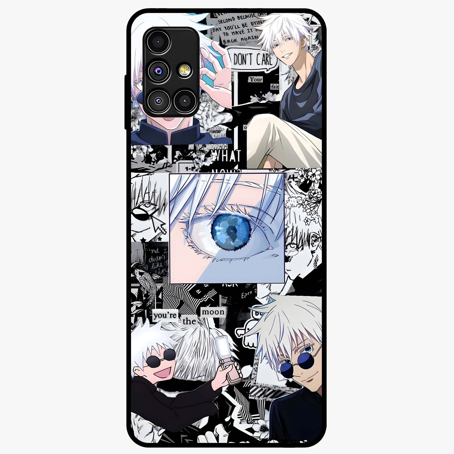 Infinity Sorcerer Chaos Glass Case showing flat back view with mystical sorcerer themed artwork and glossy glass finish.