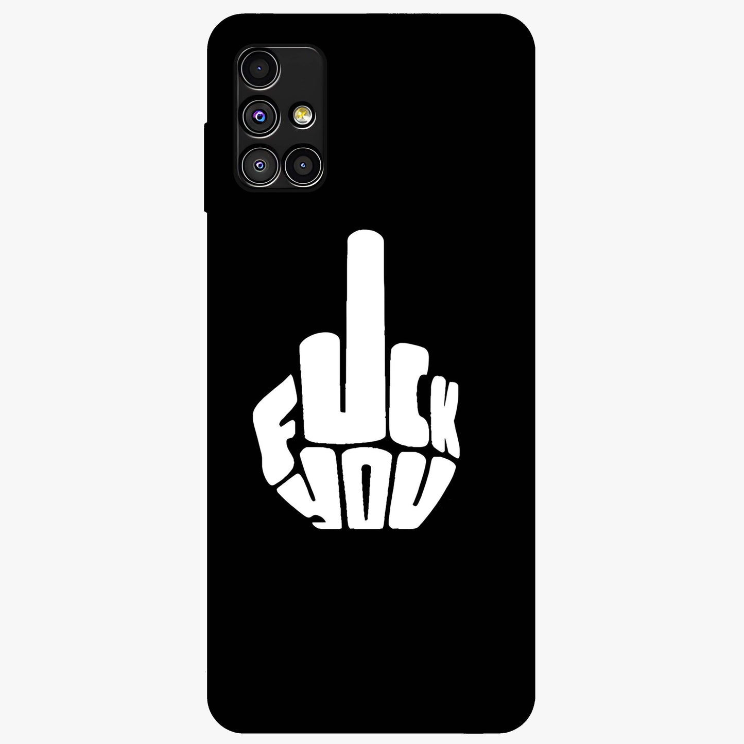 Rebel Mode On Glass Case showing flat back view with bold rebellious typography artwork and glossy glass finish.