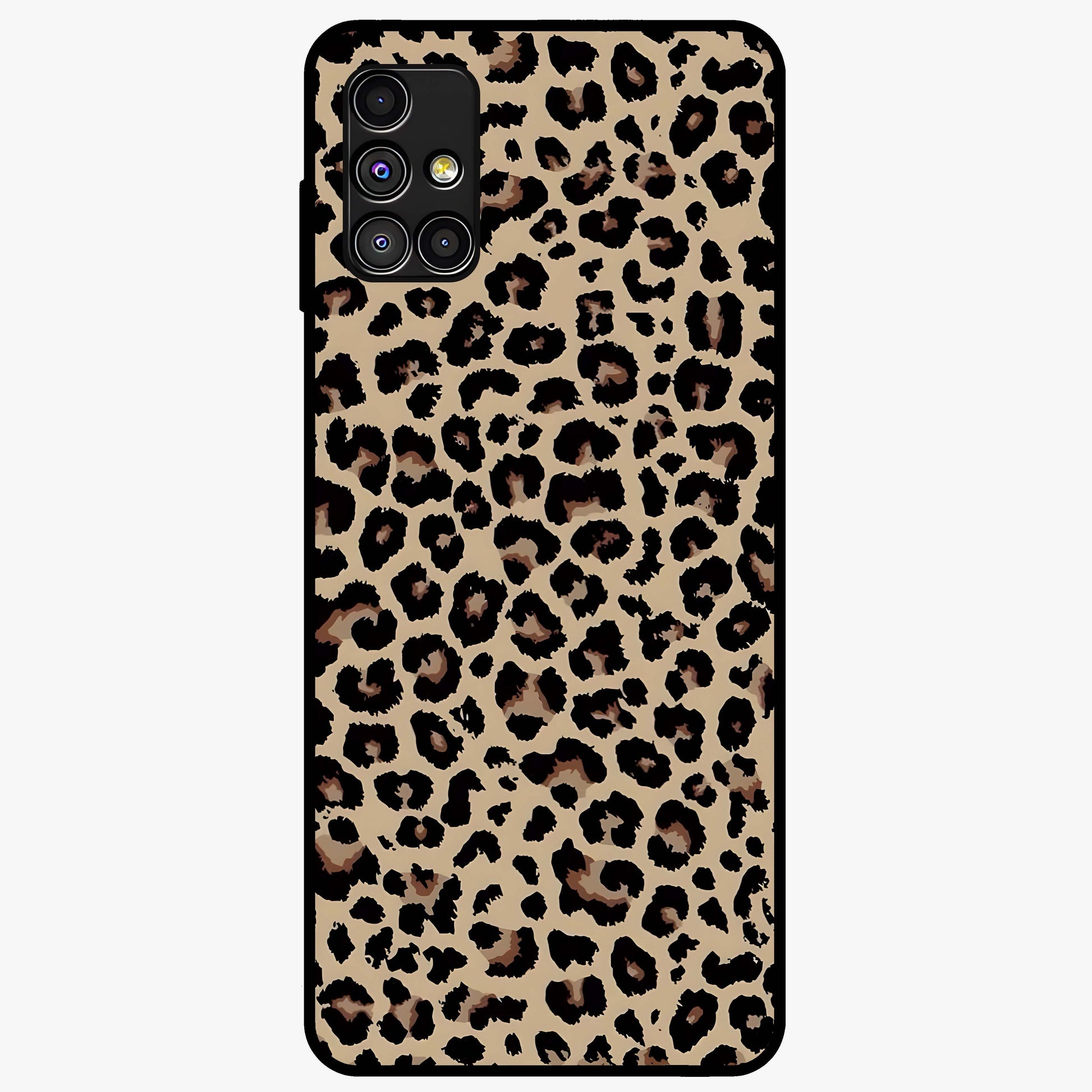 Savage Chic Pattern Glass Case showing flat back view with stylish patterned artwork and glossy glass finish.